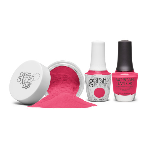 Gelish "Got Some Altitude" Trio - Includes Gel Polish, Lacquer and Dip - Bright Pink Creme