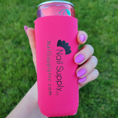 Nail Supply Inc. Slim Can Coozy, Hot Pink