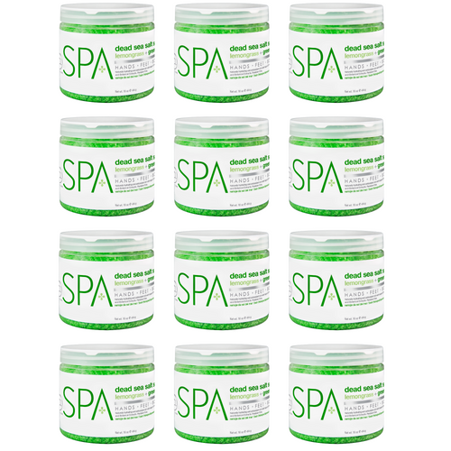 BCL SPA Dead Sea Salt Soak Lemongrass + Green Tea, 16 oz. Case Pack Of 12