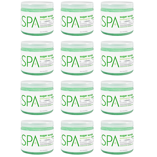 BCL SPA Sugar Scrub Lemongrass + Green Tea, 16oz. Case Pack Of 12