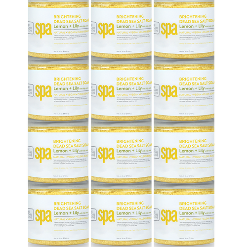 BCL SPA Dead Sea Salt Soak Brightening Lemon + Lily. 16oz. Case Pack Of 12