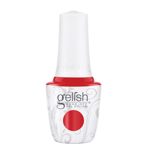 Gelish Soak-Off Gel Polish "Give It A Curl" Bright Cherry Creme, 15mL |.5 oz - Let's Roll Collection