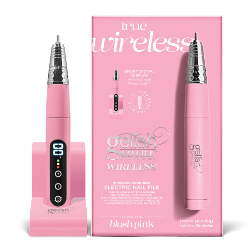Gelish Cordless Go File - Includes Dock & Handpiece, Light Pink