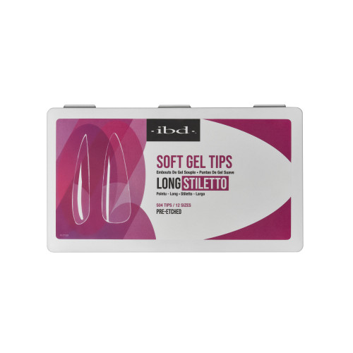 IBD Clear Soft Gel Tips - Long Stiletto, 504 ct.