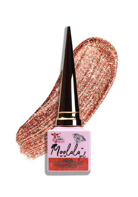 Moolala™ Diamond Luxury Gel Polish, Coral, 10 mL