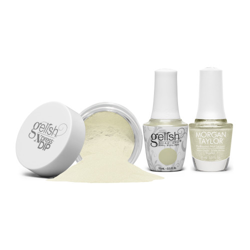 Gelish "Catching Some Glaze" Trio- Includes Gel Polish, Lacquer and Dip- Opal Iridescent