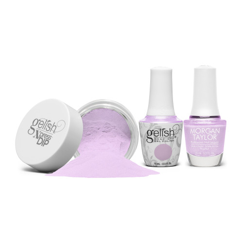 Gelish "Lucidly Lavender" Trio - Includes Gel Polish, Lacquer and Dip - Lavender Pearl