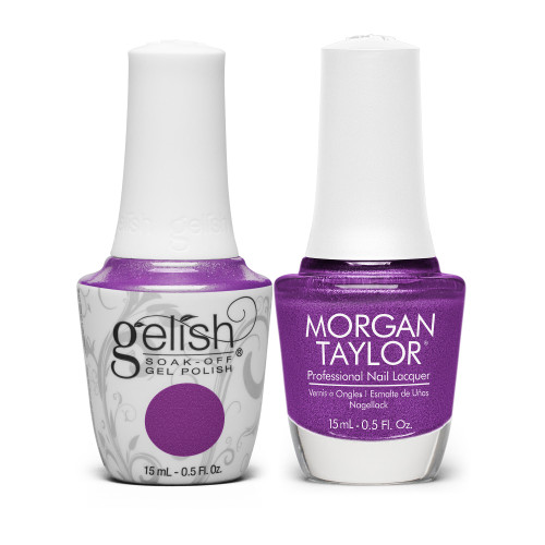 Gelish "Berrylicious Bliss" Duo- Includes Gel Polish and Lacquer- Light Grape Cr�me