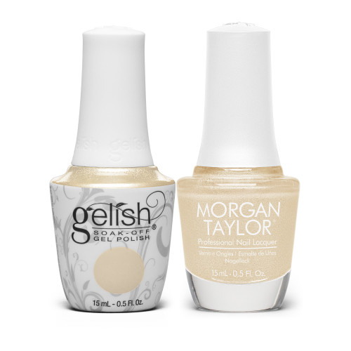 Gelish "Sunburst Your Bubble" Duo- Includes Gel Polish and Lacquer - Soft Yellow Pearl