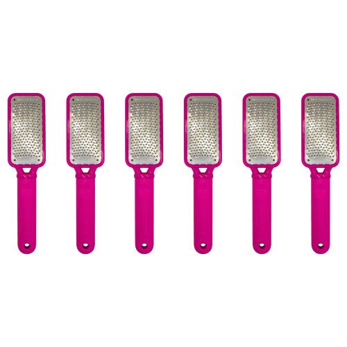 Mr. Pumice Small Metal Foot File, Pink, 6 pc. Display