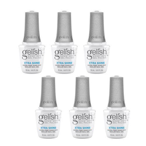 Gelish Xtra Shine Top Coat, Soak-Off Gel Polish , 15 mL | .5fl oz - Case Pack of 6
