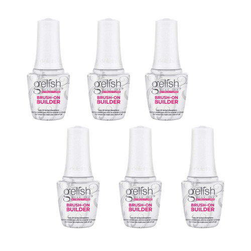 Gelish Clear Brush-On Builder Gel, 15 mL | .5 fl. oz. - Case Pack of 6