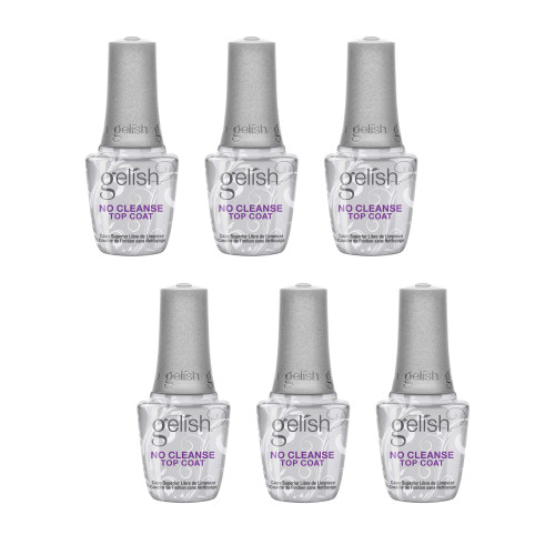 Gelish No Cleanse Soak-Off Gel Top Coat, 15 mL | .5 fl. oz. - Case Pack of 6