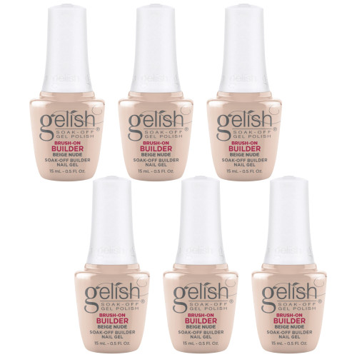 Gelish Beige Nude Brush-On Builder Gel, 15mL | .5fl. Oz. - Case Pack of 6