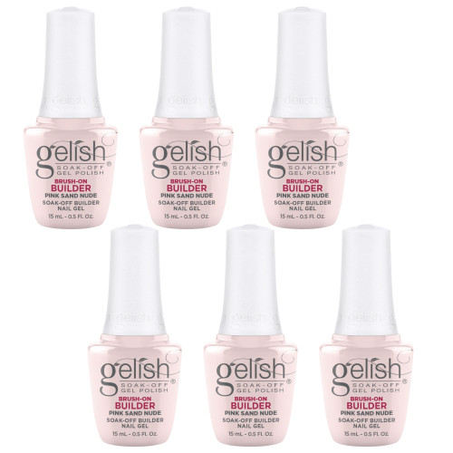 Gelish Pink Sand Nude Brush-On Builder Gel, 15mL | .5fl. Oz. - Case Pack of 6