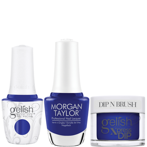 Gelish "Blue Crush Rush" Trio- Includes Gel Polish, Lacquer and Dip- Ocean Blue Jelly
