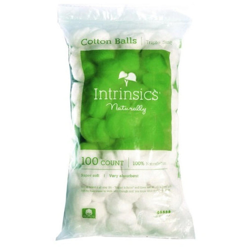 Intrinsics 189100 - Cotton Balls, Large, Triple-Sized, 100% Naturelle™ Cotton, 100 ct.
