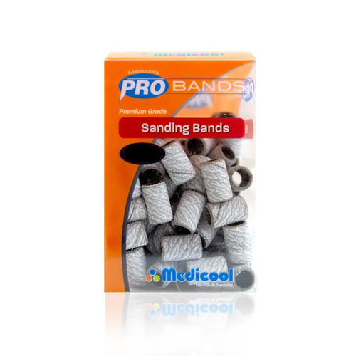 Medicool White Zebra Sanding Bands | Medium Grit, 100 ct.