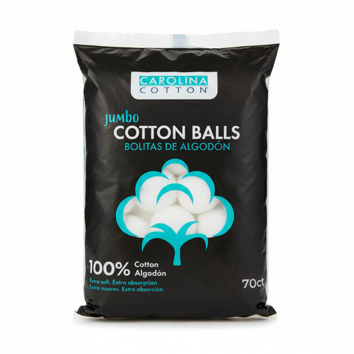 Carolina Cotton Jumbo Size Cotton Balls, 70 ct.