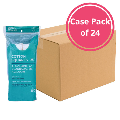 Carolina Cotton Standard Cotton Squares, 160 ct. - Case Pack of 24 Bags