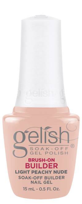 Gelish Light Peachy Nude Brush-On Builder Gel, 15 mL | .5 fl. Oz.