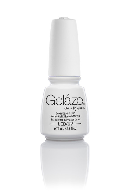 Gelaze by China Glaze "White On White" Gel-N-Base Polish, .33 fl. Oz.