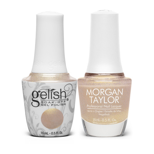 Gelish "Champagne & Chill" Duo, Includes Gel Polish + Lacquer, Blush Champagne Shimmer - 15 mL | .5 fl oz