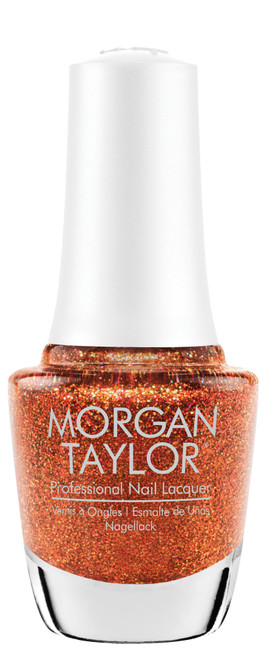 Morgan Taylor "Nice & Spiced" Nail Lacquer, Orange Lava Glitter, 15 mL | 0.5 fl oz