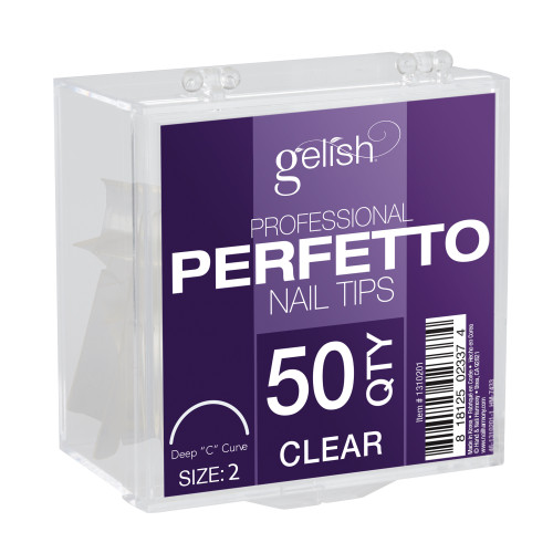 Gelish 50ct Perfetto Nail Tips  Clear Size 2 - 1310202