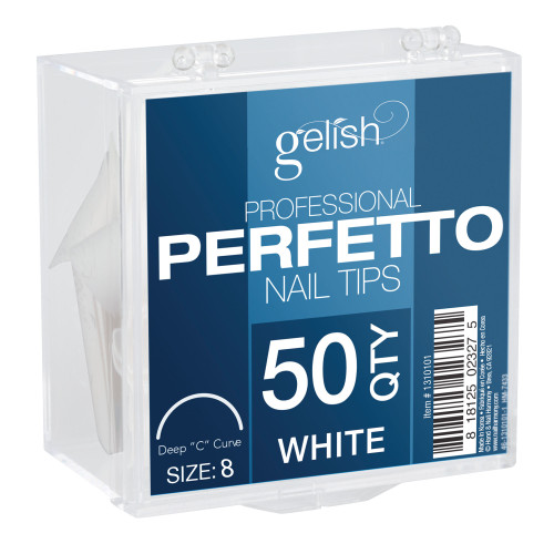 Gelish Perfetto Nail Tips, 50 Count, White Size 8 - 1310108