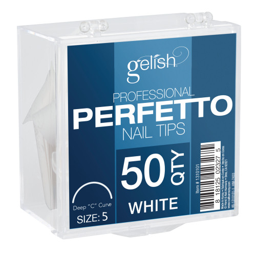 Gelish Perfetto Nail Tips, 50 Count, White Size 5 - 1310105