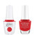 Gelish "Give It A Curl" Duo - Includes Gel Polish, and Lacquer- Bright Cherry Creme
