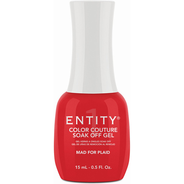 Entity One Color Couture Gel Polish "Mad For Plaid" - Orange Red Creme