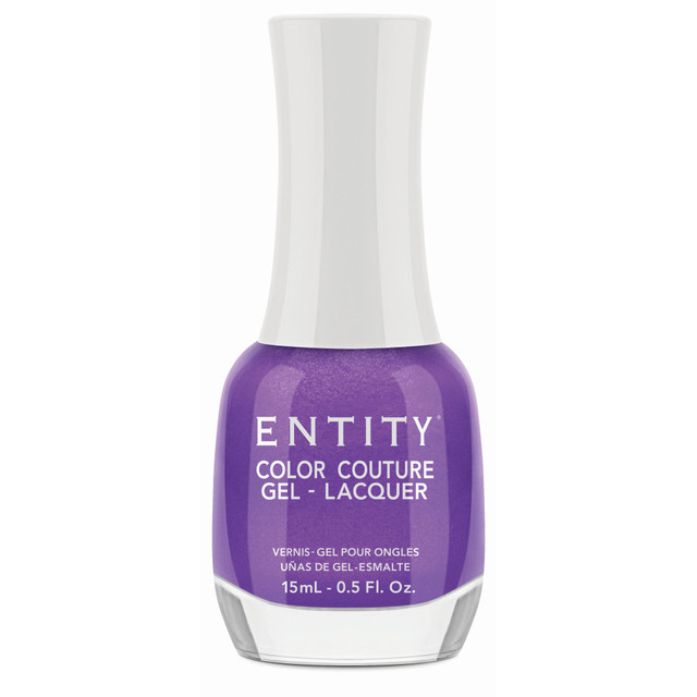 Entity Extended Wear Hybrid Gel-Lacquer "Elegant Edge" - Dark Purple Shimmer