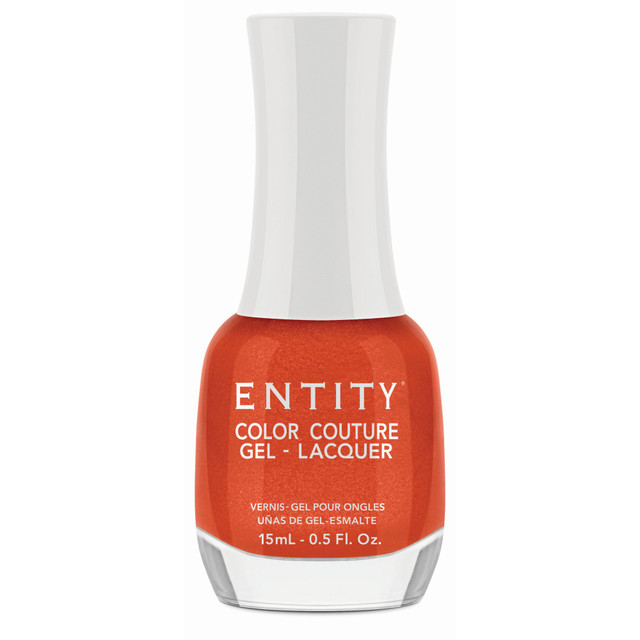 Entity Extended Wear Hybrid Gel-Lacquer "Bouquet Of Gerbera Daisies" - Dark Orange Shimmer
