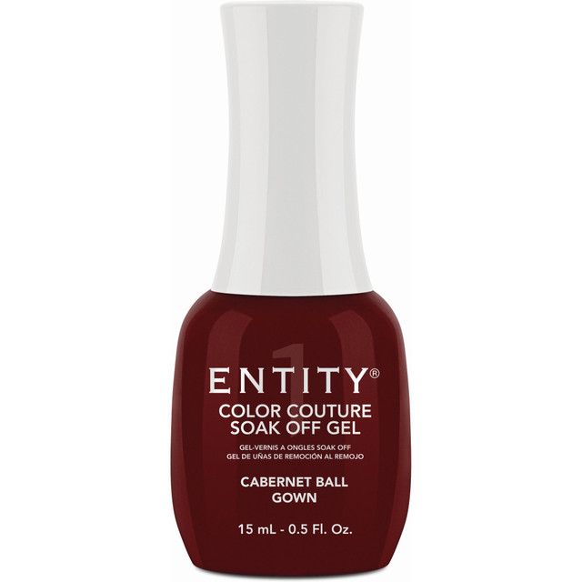 Entity One Color Couture Gel Polish "Cabernet Ball Gown" - Dark Red Shimmer