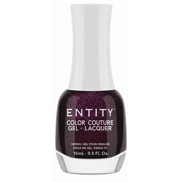 Entity Extended Wear Hybrid Gel-Lacquer "Mini Skirt Maroon" - Deep Plum Shimmer