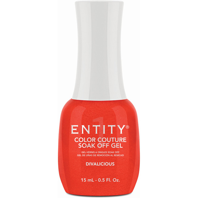 Entity One Color Couture Gel Polish "Divalicious" - Orange Glitter