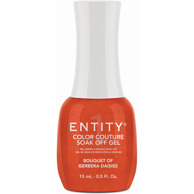 Entity One Color Couture Gel Polish "Bouquet Of Gerbera Daisies" - Dark Orange Shimmer