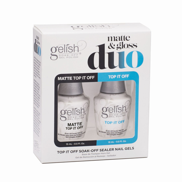 Gelish Matte And Gloss Duo - Includes Top It Off And Matte Top It Off  - 1121519