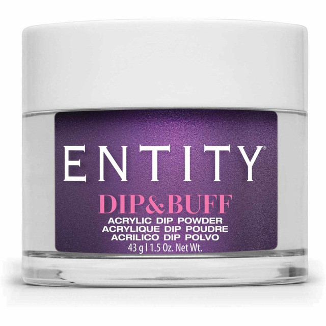 Entity Dip & Buff, "Elegant Edge", Dark Purple Shimmer , 43 g | 1.5 Oz. - 5301863