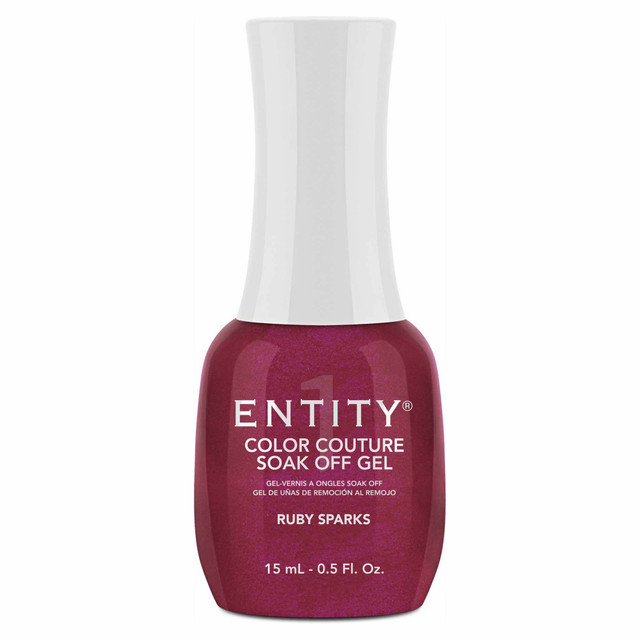 Entity One Color Couture Gel Polish "Ruby Sparks" - Berry Red Metallic