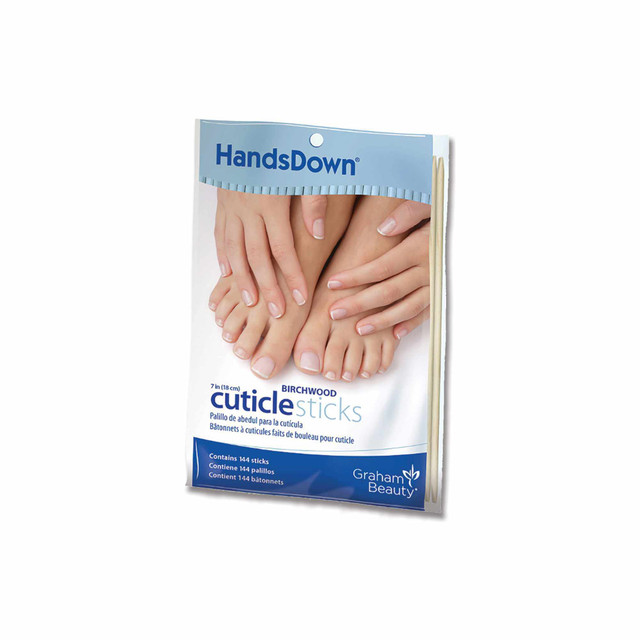 Graham Beauty HandsDown Cuticle Sticks (Bevel/Bevel) 7" Case Pack of 35 Bags