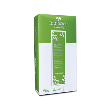 Intrinsics 408310 - Vinyl Gloves, small, Powder-free, latex-free, 100Pk
