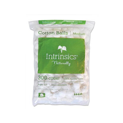 Intrinsics 189102 - 300 ct. Cotton Balls, Medium-sized, 100% Naturelle™ cotton