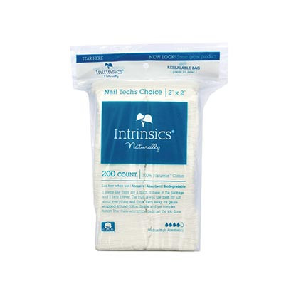 Intrinsics 407100 - Nail Tech’s Choice, 200 ct. 2”x2”, cotton filled gauze