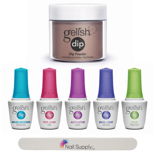 Gelish Professional Nail Dip Starter Kit with Chocolate Shimmer Color