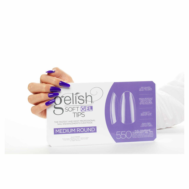 Gelish Soft Gel Tips - Medium Round - 550 ct.