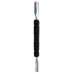 Satin Edge 5-1/2" Rubber Grip Double-Ended Cuticle Pusher