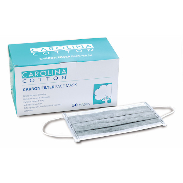 Carolina Cotton Carbon Filter Face Mask, 50 ct.